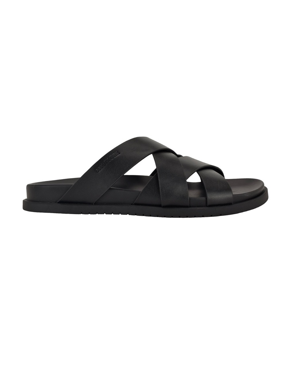 Tommy Hilfiger Black Crisscross Slide Sandals - Picture 2 of 6